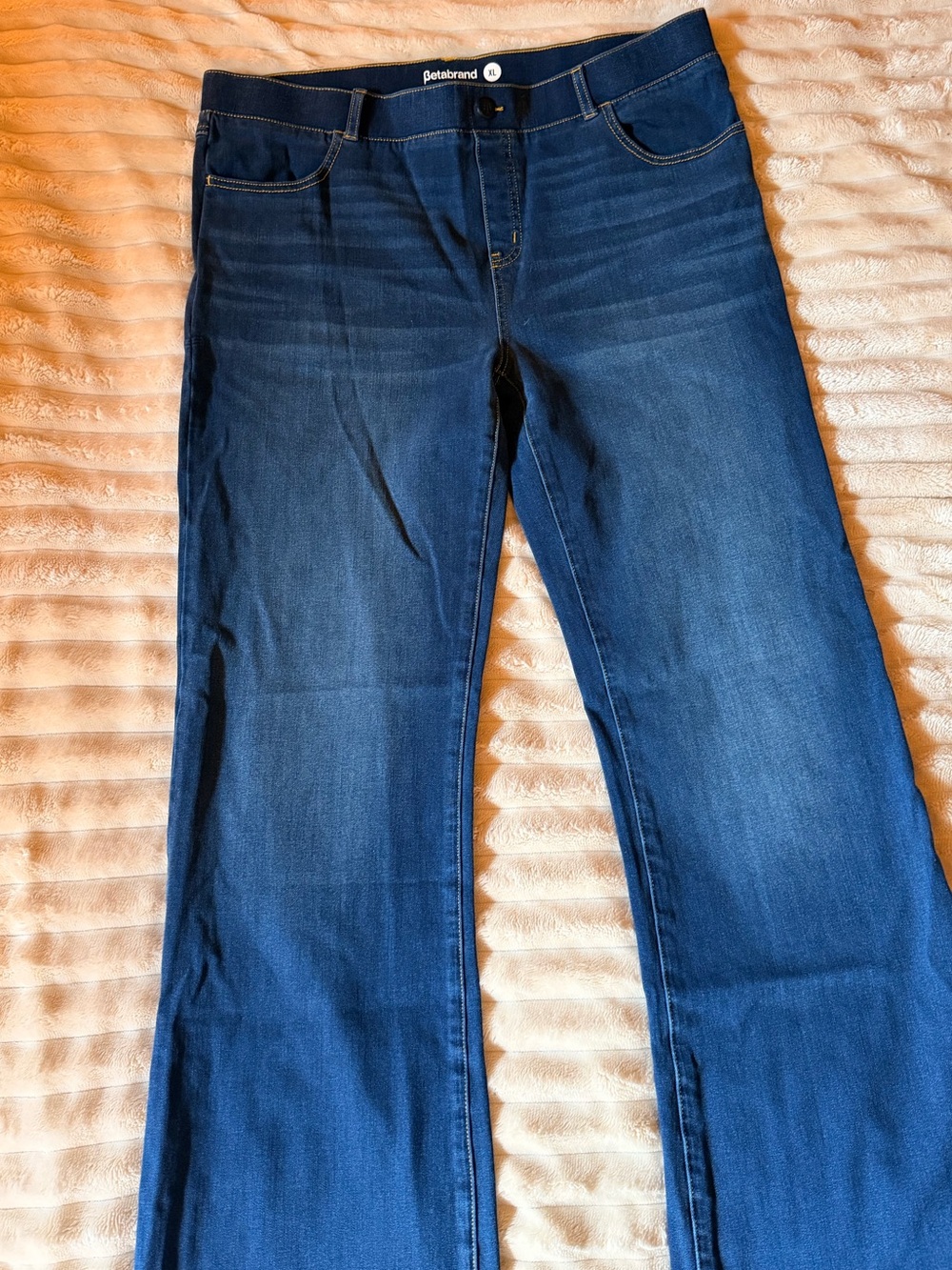 Betabrand Jeans XL Regular 31” Inseam Flare Leg Pants Stretchy NEW Womens Dressy